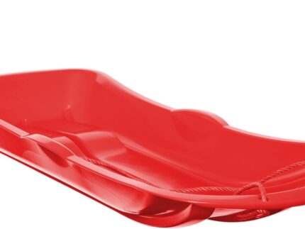 Heavy duty large plastic sledge with rope winter outdoor snow kids toboggan sled
