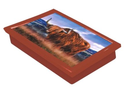 Homion highland cow design lap tray laptop dinner beanbag cushion
