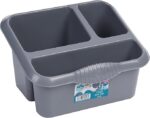 Wham Silver High Grade Large Plastic Sink Tidy Cutlery Drainer Holder Caddy