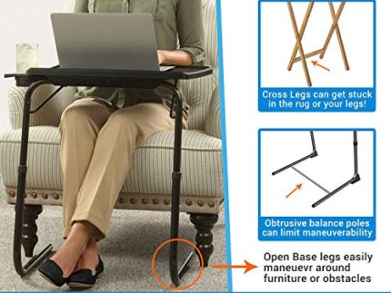 Portable Folding Table Mate TV Dinner Laptop Tray Adjustable Sofa Bed Desk Home Office