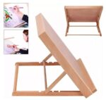 PREMZO Wooden Drawing Board, Adjustable Desktop, Art, Craft Sketching, Painting, Tabletop Workstation Board, Portable Folding Artist Table, Lightweight, Displaying Art Supplies