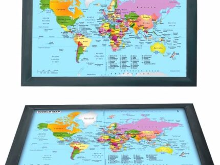 World Map Soft Cushioned Bean Bag Padded laptray Home Breakfast Dinner TV Laptop Writing