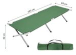 HOMION Folding Camping Bed Deluxe Lightweight & Portable Strong Frame & Polyester Fabric Carry Bag Included Camping Festivals Fishing Camping Caravan Mattress